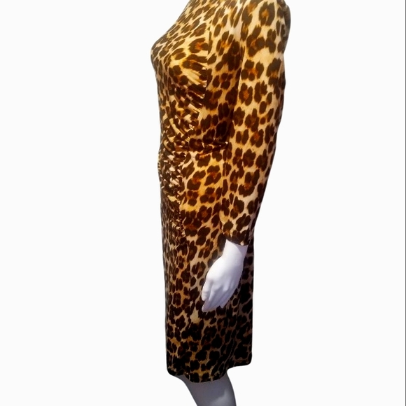 Lepord Print Sheath Dress Large - Picture 5 of 11